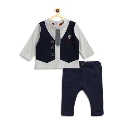Boys Dark Blue T-shirt with Long Pants